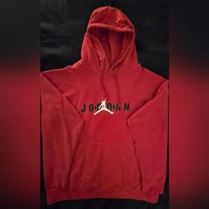 Jordan Men's Red Hoodie with Iconic Logo